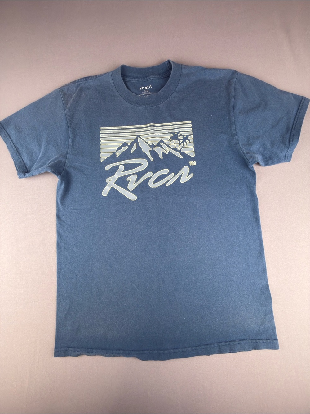 RVCA Blue Mountain Logo Short Sleeve Tee
